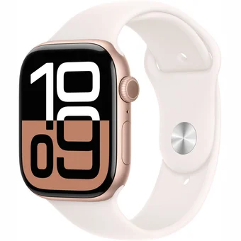 Viedpulksteņi Apple Watch Series 10 GPS 46mm Rose Gold Aluminium Case with Light Blush Sport Band - S/M
